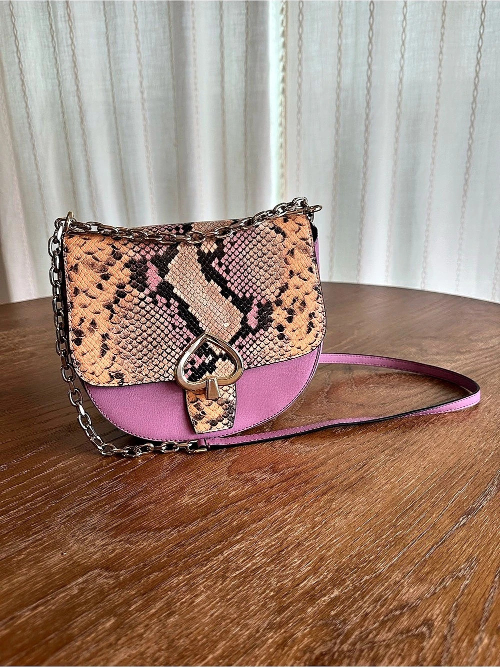 Kate Spade New York Robyn Exotic Medium Chain Saddle Bag